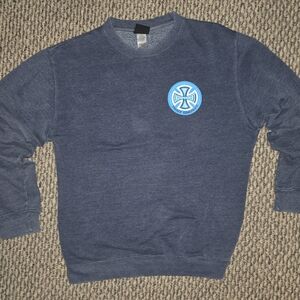 Independent Truck Company Men's Blue Sweater with Logo